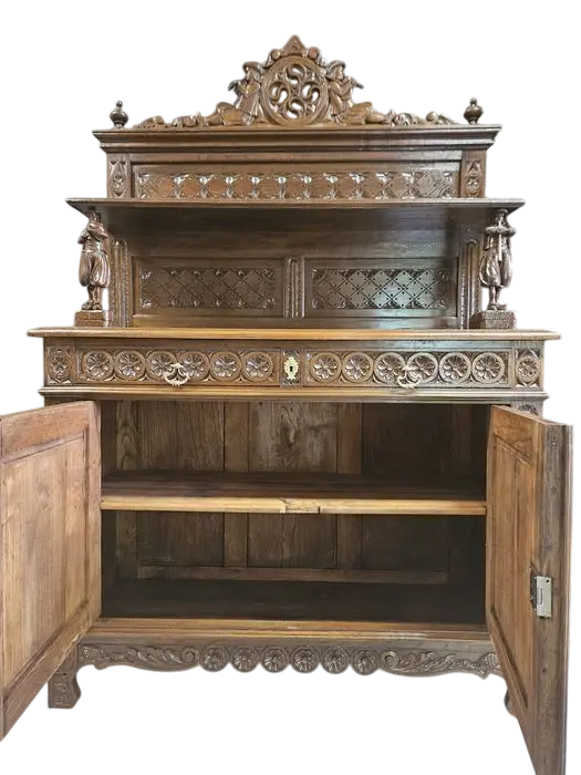 Zdjęcie Komoda Bretońska z Nadstawką. ok 1920r po renowacji | Głęboko Rzeźbiona 6