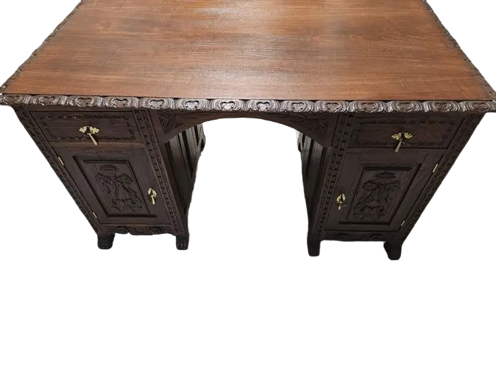 Zdjęcie Biurko Neorenesansowe. ok 1910r po renowacji | Dwustronne 3