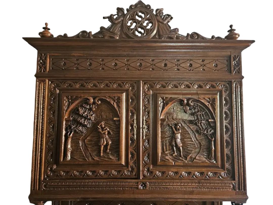 Zdjęcie Kredens Bretoński. ok 1920r po renowacji | Rzeźbiony Antyk | 7