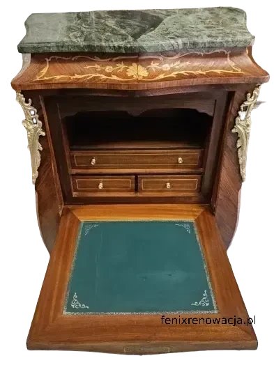 Miniaturka 6 - Sekretera Inkrustrowana. ok 1920r po renowacji | Mahoń, Markieteria 