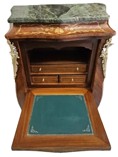 Zdjęcie Sekretera Inkrustrowana. ok 1920r po renowacji | Mahoń, Markieteria  6