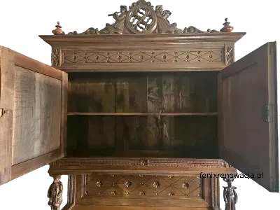 Miniaturka 3 - Kredens Bretoński. ok 1920r po renowacji | Rzeźbiony Antyk |