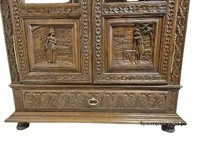 Miniaturka 6 - Biblioteka Bretońska. ok 1920r po renowacji | Z Półkami i Szufladą