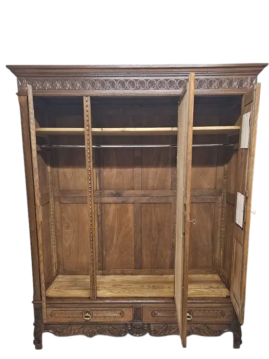 Zdjęcie Szafa Bretońska. ok 1930r po renowacji | Trzydrzwiowa, Z Lustrem 2