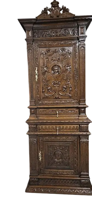 Kabinet Renesansowy. ok 1820 r. po renowacji | Bogato Rzeźbiony, Włoski 