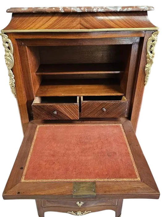 Zdjęcie Sekretera Inkrustrowana. ok 1925r po renowacji | Mahoń, Marmur 6