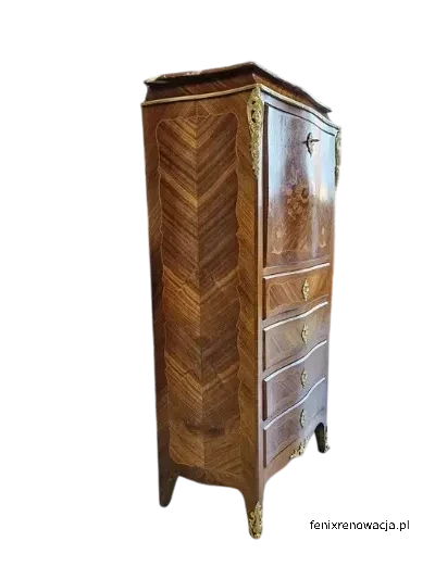Miniaturka 5 - Sekretera Inkrustrowana. ok 1925r po renowacji | Mahoń, Marmur