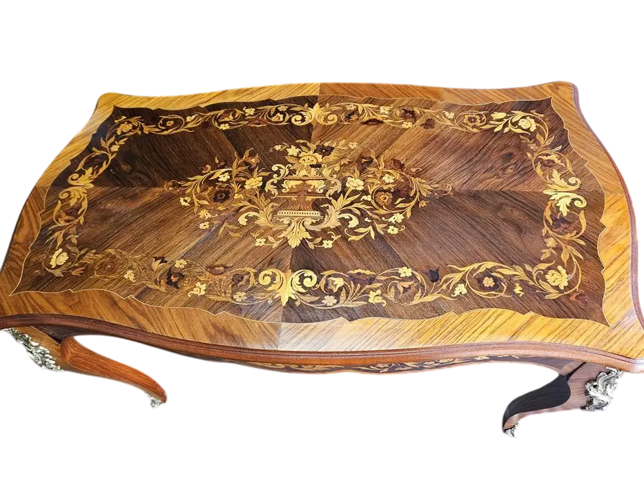 Stół Secesyjny. ok 1900r po renowacji | Inkrustowany, Markieteria 