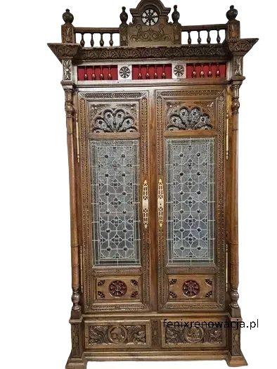 Miniaturka 1 - Biblioteka Bretońska. ok 1870 r. po renowacji | Witraże, Dąb 