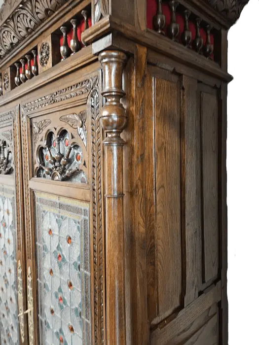 Zdjęcie Biblioteka Bretońska. ok 1870 r. po renowacji | Witraże, Dąb  5