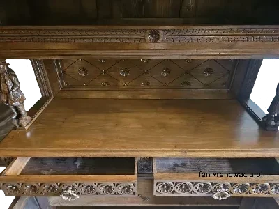 Miniaturka 5 - Kredens Bretoński. ok 1920r po renowacji | Rzeźbiony Antyk |