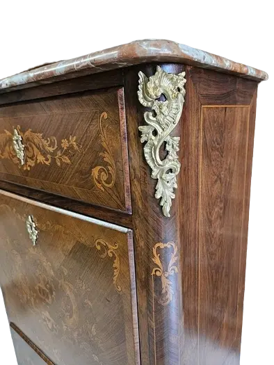 Zdjęcie Sekretera Inkrustrowana. ok 1925r po renowacji | Mahoń, Markieteria 5