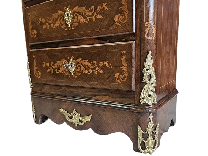 Zdjęcie Sekretera Inkrustrowana. ok 1925r po renowacji | Mahoń, Markieteria 4