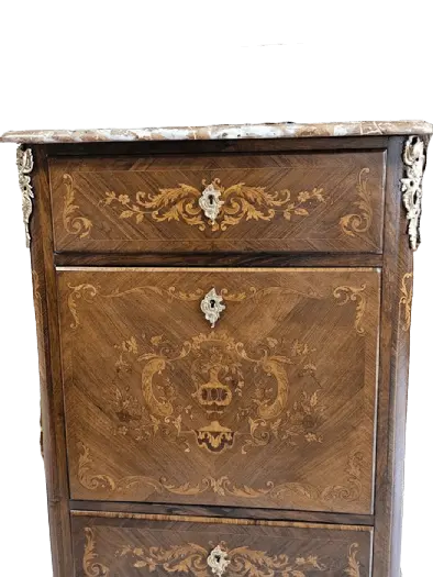 Zdjęcie Sekretera Inkrustrowana. ok 1925r po renowacji | Mahoń, Markieteria 3