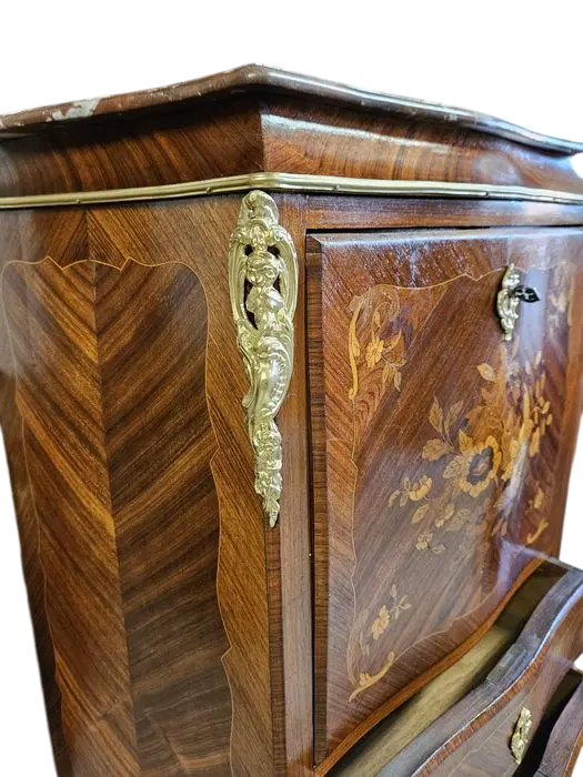 Zdjęcie Sekretera Inkrustrowana. ok 1925r po renowacji | Mahoń, Marmur 4
