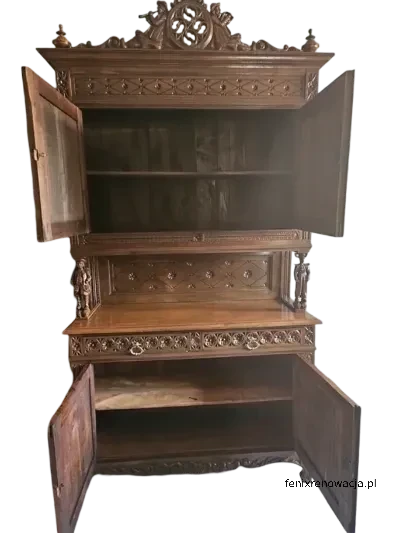 Miniaturka 4 - Kredens Bretoński. ok 1920r po renowacji | Rzeźbiony Antyk |