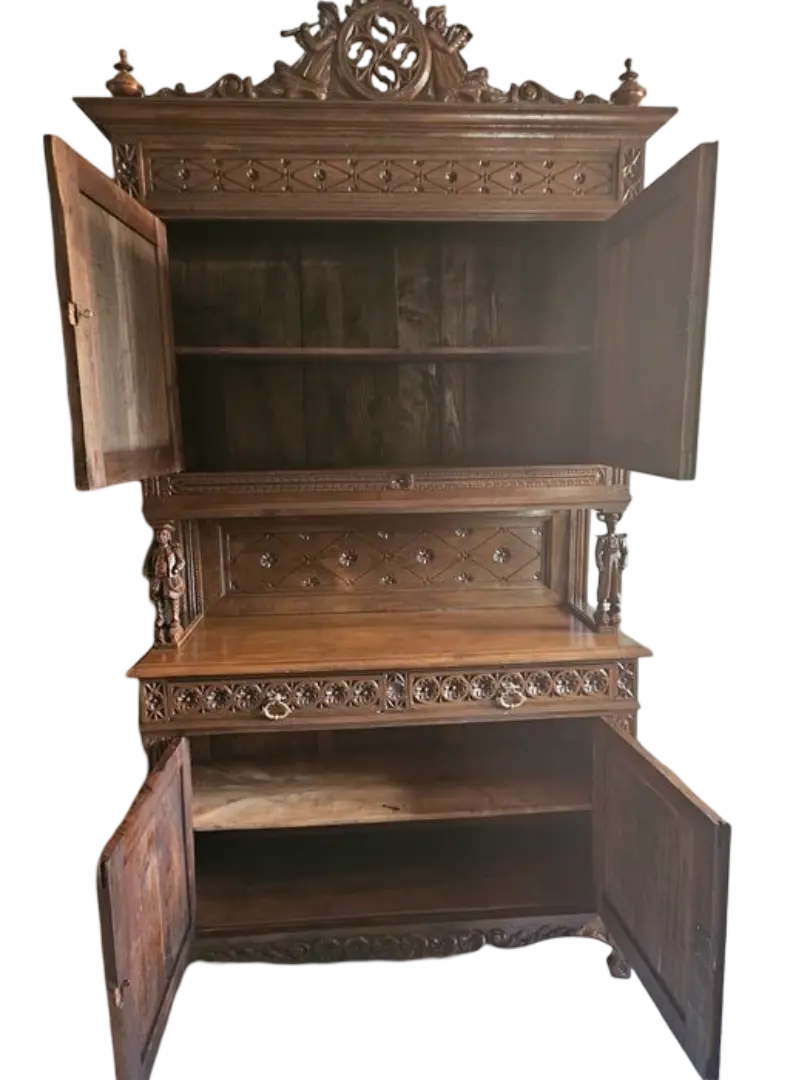 Zdjęcie Kredens Bretoński. ok 1920r po renowacji | Rzeźbiony Antyk | 4