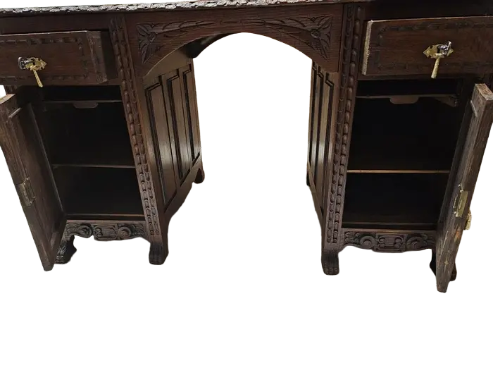 Zdjęcie Biurko Neorenesansowe. ok 1910r po renowacji | Dwustronne 5