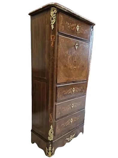 Zdjęcie Sekretera Inkrustrowana. ok 1925r po renowacji | Mahoń, Markieteria 2