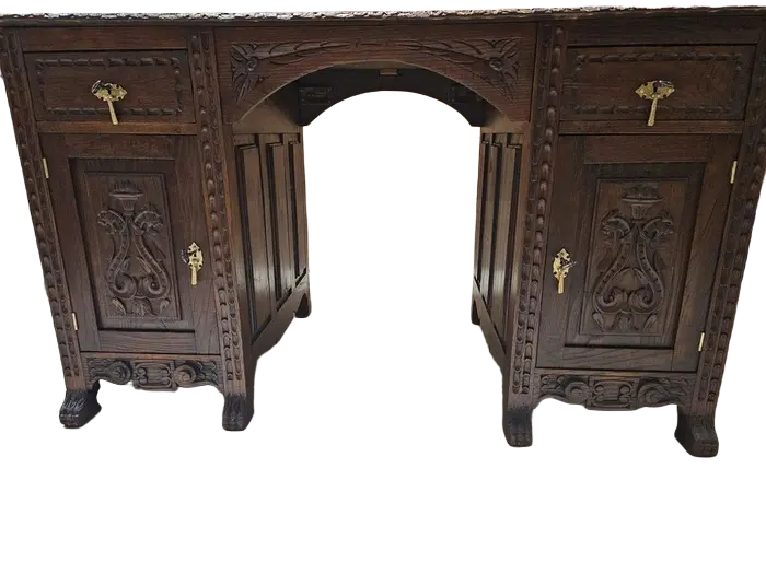 Biurko Neorenesansowe. ok 1910r po renowacji | Dwustronne 