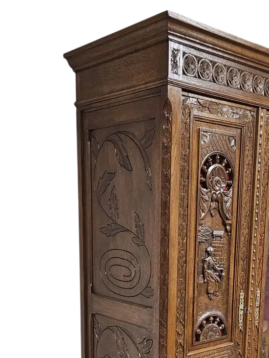 Zdjęcie Szafa Bretońska. ok 1930r po renowacji | Trzydrzwiowa, Z Lustrem 7