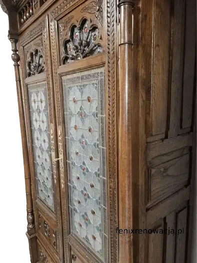 Miniaturka 4 - Biblioteka Bretońska. ok 1870 r. po renowacji | Witraże, Dąb 