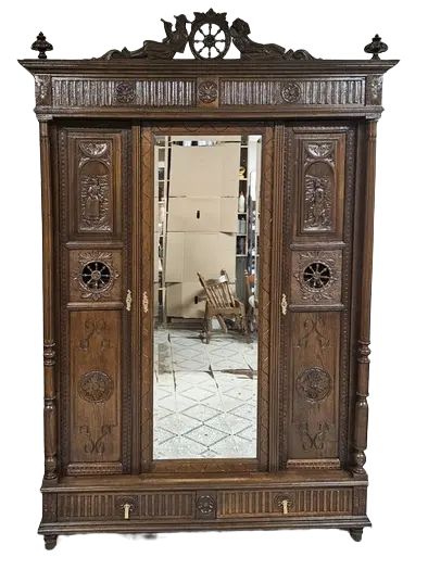 Szafa Bretońska. ok 1932r po renowacji | Dębowa, Rzeźbiona