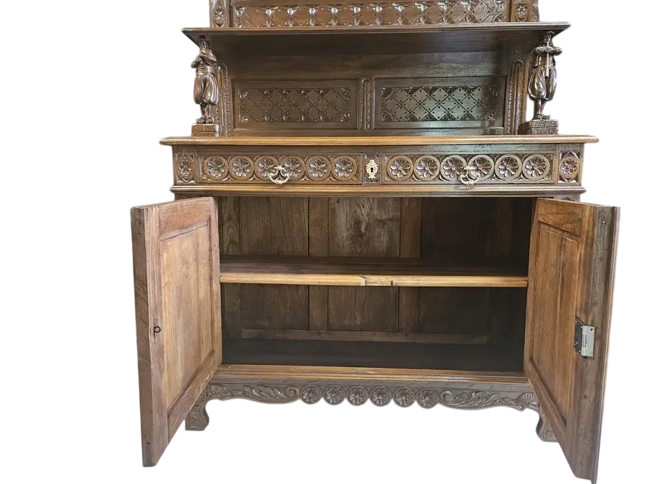 Zdjęcie Komoda Bretońska z Nadstawką. ok 1920r po renowacji | Głęboko Rzeźbiona 7