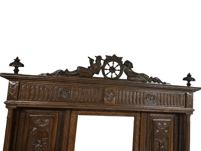 Zdjęcie Szafa Bretońska. ok 1932r po renowacji | Dębowa, Rzeźbiona 7