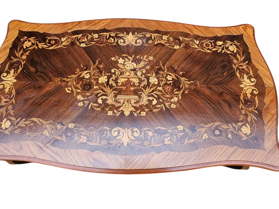 Zdjęcie Stół Secesyjny. ok 1900r po renowacji | Inkrustowany, Markieteria 2