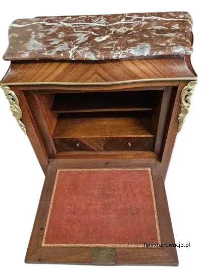 Miniaturka 7 - Sekretera Inkrustrowana. ok 1925r po renowacji | Mahoń, Marmur