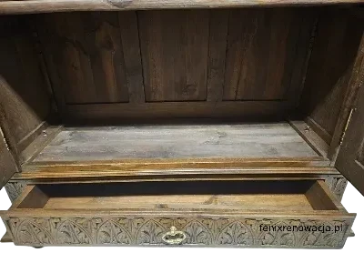 Miniaturka 7 - Biblioteka Bretońska. ok 1920r po renowacji | Z Półkami i Szufladą