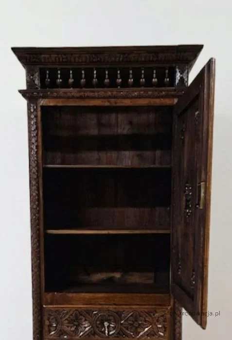 Bielizniarka Bretońska z Szufladami. ok 1890r po renowacji | Dąb, Oryginalne Mosiądze - zdjęcie 4