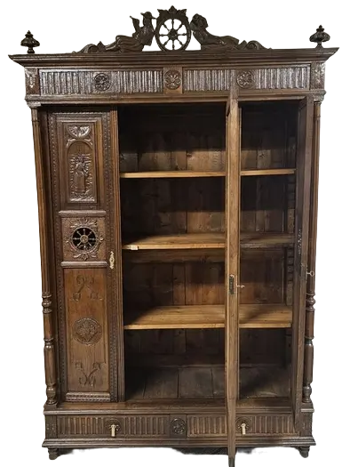 Zdjęcie Szafa Bretońska. ok 1932r po renowacji | Dębowa, Rzeźbiona 2